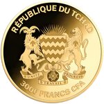 Pièce de monnaie en Or 3000 Francs g 0.031 (1/1000 oz) Millésime 2024 Gold Gift AFRICAN ELEPHANT 1/1000