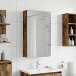 vidaXL Armoire Miroir de Salle de Bain Chêne fumé 30 x 10 5 x 50 cm