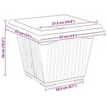vidaXL Pots de plantes 24 Pièces Rouge brique 33 x 33 x 26 cm Plastique