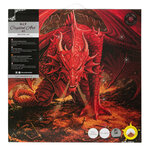 Tableau strass diamant crystal art xxl dragon rouge 70cm