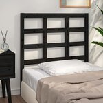 vidaXL Tête de lit Noir 105 5x4x100 cm Bois massif de pin