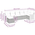 vidaXL Salon de jardin avec coussins 7 Pièces beige résine tressée