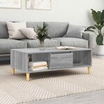 vidaXL Table basse Sonoma gris 103 5 x 60 x 35 cm Bois d'ingénierie