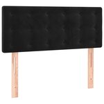 vidaXL Sommier à lattes de lit avec matelas Noir 120x200 cm Velours