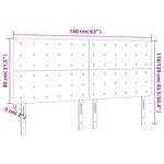 vidaXL Têtes de lit 4 Pièces Gris clair 80x5x78/88 cm Velours