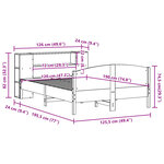 vidaXL Lit bibliothèque sans matelas cire marron 120x190cm pin massif