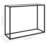 vidaXL Table console Transparent 100x35x75 cm Verre trempé