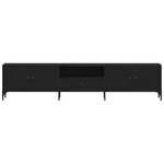 Meuble TV vidaXL avec tiroir Noir Chêne 200x25x44 cm Bois d'ingénierie