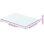 vidaXL Panneaux d'étagère 2 Pièces Verre Transparent 50 x 30 cm