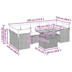 vidaXL Salon de jardin avec coussins 8 Pièces beige résine tressée