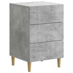 vidaXL Cabinet de chevet avec tiroir Gris béton 43 x 41 x 66 5 cm