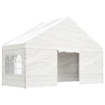 vidaXL Belvédère avec toit blanc 5 88x2 23x3 75 m polyéthylène