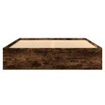vidaXL Cadre de lit sans matelas chêne fumé 150x200 cm bois ingénierie