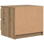 vidaXL Table de chevet chêne artisanal 50x40x43.5 cm bois d’ingénierie