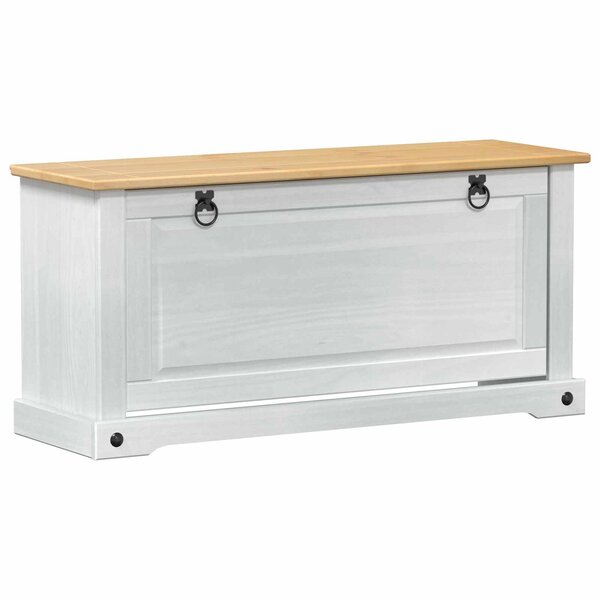 vidaXL Cabinet à chaussures Corona Blanc 99 x 32 x 49 cm Pin massif