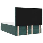 vidaXL Cadre de lit ottoman avec matelas vert foncé 140x190 cm velours