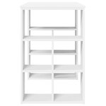 vidaXL Bureau d'Angle Blanc Blanc MDF Moyen Rangement
