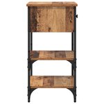 vidaXL Table de Chevet Vieux Bois 34x36x70 cm Bois d'ingénierie