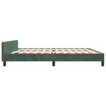 vidaXL Cadre de lit sans matelas vert foncé 200x200 cm velours