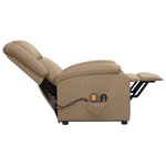 vidaXL Fauteuil de massage Cappuccino Similicuir