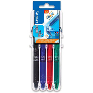 Etui De 4 Stylos Frixion Clickers - Assortiment - Pointe Moyenne 0.7Mm - Pilot
