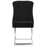 vidaXL Chaises à manger lot de 4 noir 53x52x98 cm velours et inox