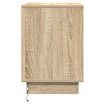 vidaXL Cabinet de chevet avec lumières LED Chêne Sonoma 39x34 5x50 cm