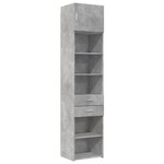 vidaXL Armoire de rangement mince gris béton 50x42 5x225 cm