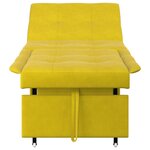 vidaXL Canapé-lit Jaune 67 x 194 x 38 cm Velours
