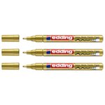 Marqueur Peinture brillante 751 Or Pointe Ronde 1-2 mm x 3 EDDING