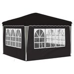 vidaXL Tente de fête pop-up 288 x 288 x 245 cm Noir Tissu Oxford