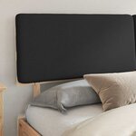 vidaXL Cadre de lit avec tête de lit rembourrée Noir 180 x 200 cm