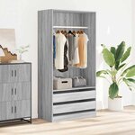 vidaXL Garde-robe Sonoma gris 100x50x200 cm Bois d'ingénierie