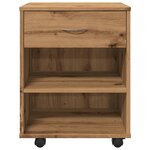 vidaXL Armoire roulante chêne artisanal 46x36x59 cm bois d'ingénierie
