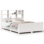 vidaXL Cadre de lit sans matelas blanc 140x200 cm bois de pin massif