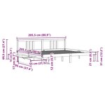 vidaXL Cadre de lit sans matelas blanc 200x200 cm bois massif de pin
