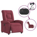 vidaXL Fauteuil inclinable électrique Rouge bordeaux Tissu