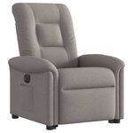 vidaXL Fauteuil inclinable électrique taupe tissu