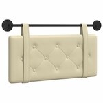 vidaXL Tête de lit suspendue Crème Simili cuir