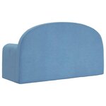 vidaXL Canapé-lit pour enfants 2 places bleu peluche douce