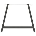 vidaXL Pieds de table à manger en forme de A 2 pièces Anthracite 100 x (72-73) cm Acier