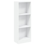 vidaXL Bibliothèque à 3 niveaux blanc 40x24x109 cm bois d'ingénierie