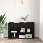 vidaXL Buffet Chêne noir 100 x 30 x 59 5 cm Bois d'ingénierie