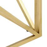 vidaXL Table basse doré acier inoxydable et bois de mélèze massif