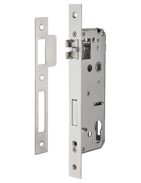 INTELOCK - Serrure encast. Intelock trou cylindre pour poignées connectées inox axe45mm entr'axes85mm carré8 révers - INTELOCK