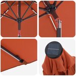 vidaXL Parasol de jardin avec lampes LED 230 x 230 cm Polyester