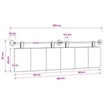 vidaXL Tête de lit suspendue Rose tissu