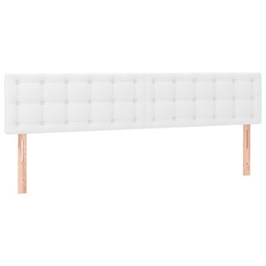 vidaXL Têtes de lit 2 Pièces Blanc 100x5x78/88 cm Similicuir