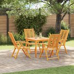 vidaXL Chaises de jardin inclinables 4 Pièces Bois massif acacia