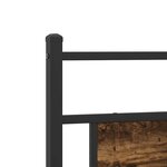vidaXL Cadre de lit en métal sans matelas chêne fumé 200x200 cm